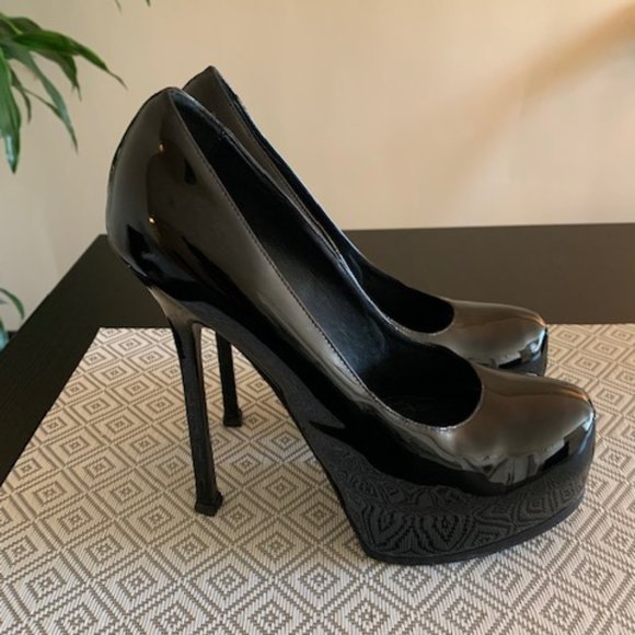 Shoes, Black Pantent, YSL - Picture 2 of 13